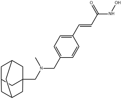 2-Propenamide, N-hydroxy-3-[4-[[methyl(tricyclo[3.3.1.13,7]dec-1-ylmethyl)amino]methyl]phenyl]-, (2E)- Structure