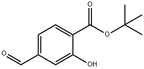 Benzoic acid, 4-formyl-2-hydroxy-, 1,1-dimethylethyl ester 구조식 이미지