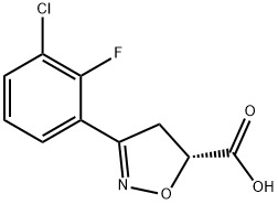 (R)-3-(3-chloro-2-fluorophenyl)-4,5-dihydroisoxazole-5-carboxylic acid 구조식 이미지