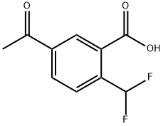 5-acetyl-2-(difluoromethyl)benzoic acid Structure