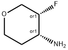 rel-(3R,4R)-3-Fluorotetrahydro-2H-pyran-4-amine Structure