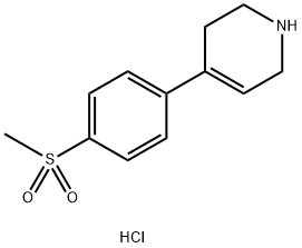 Pyridine, 1,2,3,6-tetrahydro-4-[4-(methylsulfonyl)phenyl]-, hydrochloride (1:1) Structure