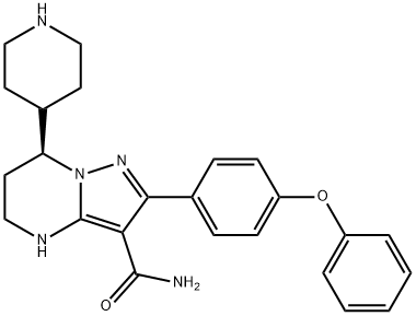 Pyrazolo[1,5-a]pyrimidine-3-carboxamide, 4,5,6,7-tetrahydro-2-(4-phenoxyphenyl)-7-(4-piperidinyl)-, (7S)- 구조식 이미지