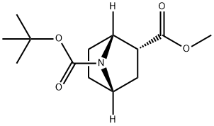 7-Azabicyclo[2.2.1]heptane-2,7-dicarboxylic acid, 7-(1,1-dimethylethyl) 2-methyl ester, (1R,2R,4S)- Structure