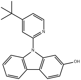 9H-Carbazol-2-ol, 9-[4-(1,1-dimethylethyl)-2-pyridinyl]- Structure