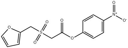 Acetic acid, 2-[(2-furanylmethyl)sulfonyl]-, 4-nitrophenyl ester Structure