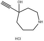 1H-Azepin-4-ol, 4-ethynylhexahydro-, hydrochloride (1:1) Structure