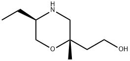 2-Morpholineethanol, 5-ethyl-2-methyl-,(2S,5R)- Structure