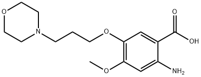 2-amino-4-methoxy-5-(3-morpholin-4-ylpropoxy)benzoic acid Structure