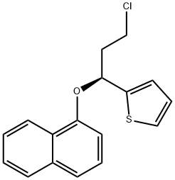 Thiophene, 2-[(1S)-3-chloro-1-(1-naphthalenyloxy)propyl]- Structure