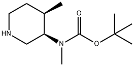 Carbamic acid, N-methyl-N-[(3R,4R)-4-methyl-3-piperidinyl]-, 1,1-dimethylethyl ester Structure