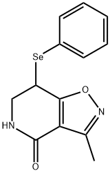 Isoxazolo[4,5-c]pyridin-4(5H)-one, 6,7-dihydro-3-methyl-7-(phenylseleno)- Structure
