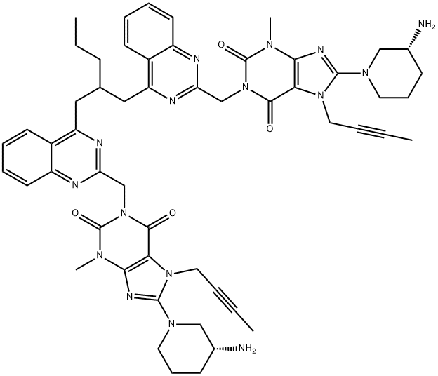 Linagliptin Dimer Impurity 6 구조식 이미지