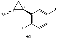 rac-(1R,2S)-2-(2,5-difluorophenyl)cyclopropan-1-amine hydrochloride, trans Structure