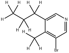 3-Bromo-[4-methyl-5-(n-propyl)-d10]-pyridine Structure