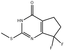 4H-Cyclopentapyrimidin-4-one, 7,7-difluoro-3,5,6,7-tetrahydro-2-(methylthio)- Structure