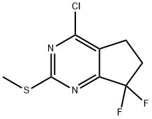 5H-Cyclopentapyrimidine, 4-chloro-7,7-difluoro-6,7-dihydro-2-(methylthio)- Structure