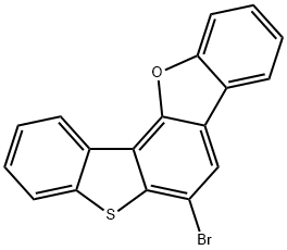 Benzo[b][1]benzothieno[2,3-g]benzofuran, 6-bromo- Structure