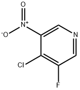 Pyridine, 4-chloro-3-fluoro-5-nitro- Structure