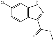 1H-Pyrazolo[4,3-c]pyridine-3-carboxylic acid, 6-chloro-, methyl ester Structure