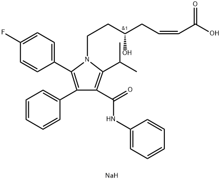 Atorvastatin 3-Deoxy-hept-2-enoic Acid Sodium salt Structure