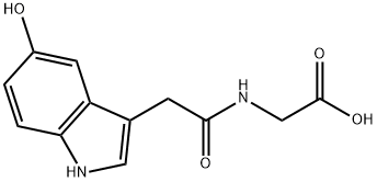 Glycine, N-[2-(5-hydroxy-1H-indol-3-yl)acetyl]- 구조식 이미지