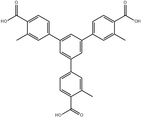 [1,1':3',1''-Terphenyl]-4,4''-dicarboxylic acid, 5'-(4-carboxy-3-methylphenyl)-3,3''-dimethyl- 구조식 이미지