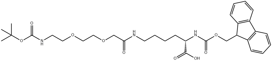 Fmoc-L-Lys(Boc-AEEA)-OH Structure