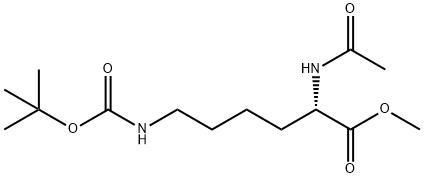 L-Lysine, N2-acetyl-N6-[(1,1-dimethylethoxy)carbonyl]-, methyl ester Structure