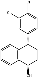 1-Naphthalenol, 4-(3,4-dichlorophenyl)-1,2,3,4-tetrahydro-, (1S,4S)- Structure