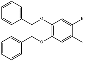 Benzene, 1-bromo-2-methyl-4,5-bis(phenylmethoxy)- 구조식 이미지