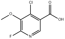 4-Chloro-6-fluoro-5-methoxy-nicotinic acid Structure