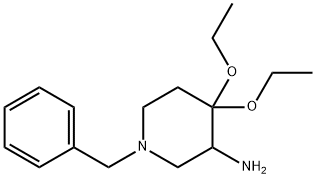 3-Piperidinamine, 4,4-diethoxy-1-(phenylmethyl)- Structure