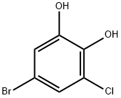 5-Bromo-3-chloro-benzene-1,2-diol 구조식 이미지