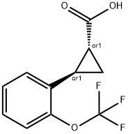 trans-2-(2-(trifluoromethoxy)phenyl)cyclopropane-1-carboxylic acid Structure