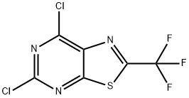 Thiazolo[5,4-d]pyrimidine, 5,7-dichloro-2-(trifluoromethyl)- Structure