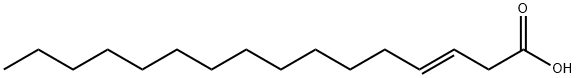 3-Hexadecenoic acid, (3E)- 구조식 이미지