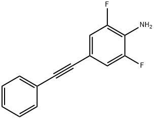 Benzenamine, 2,6-difluoro-4-(2-phenylethynyl)- Structure