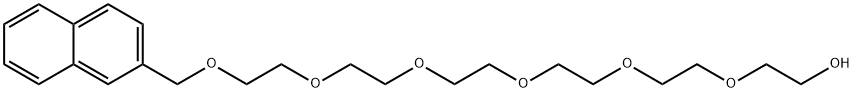 3,6,9,12,15,18-Hexaoxanonadecan-1-ol, 19-(2-naphthalenyl)- 구조식 이미지