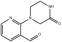 3-Pyridinecarboxaldehyde, 2-(3-oxo-1-piperazinyl)- Structure