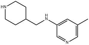 3-Pyridinamine, 5-methyl-N-(4-piperidinylmethyl)- 구조식 이미지