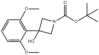 tert-Butyl 3-(2,6-dimethoxyphenyl)-3-hydroxyazetidine-1-carboxylate Structure