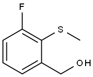 (3-Fluoro-2-(methylthio)phenyl)methanol 구조식 이미지