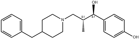 1-Piperidinepropanol, α-(4-hydroxyphenyl)-β-methyl-4-(phenylmethyl)-, (R*,R*)- 구조식 이미지