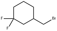 Cyclohexane, 3-(bromomethyl)-1,1-difluoro- Structure