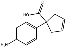 3-Cyclopentene-1-carboxylic acid, 1-(4-aminophenyl)- Structure