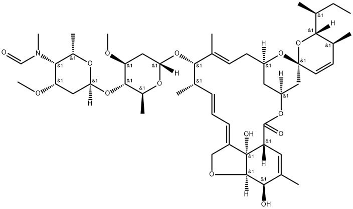 Emamectin metabolite(N-methylformyl amino type) 구조식 이미지