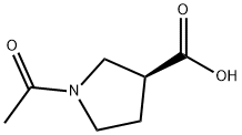 3-Pyrrolidinecarboxylic acid, 1-acetyl-, (3S)- Structure