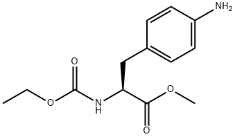 L-Phenylalanine, 4-amino-N-(ethoxycarbonyl)-, methyl ester Structure