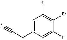 Benzeneacetonitrile, 4-bromo-3,5-difluoro- Structure